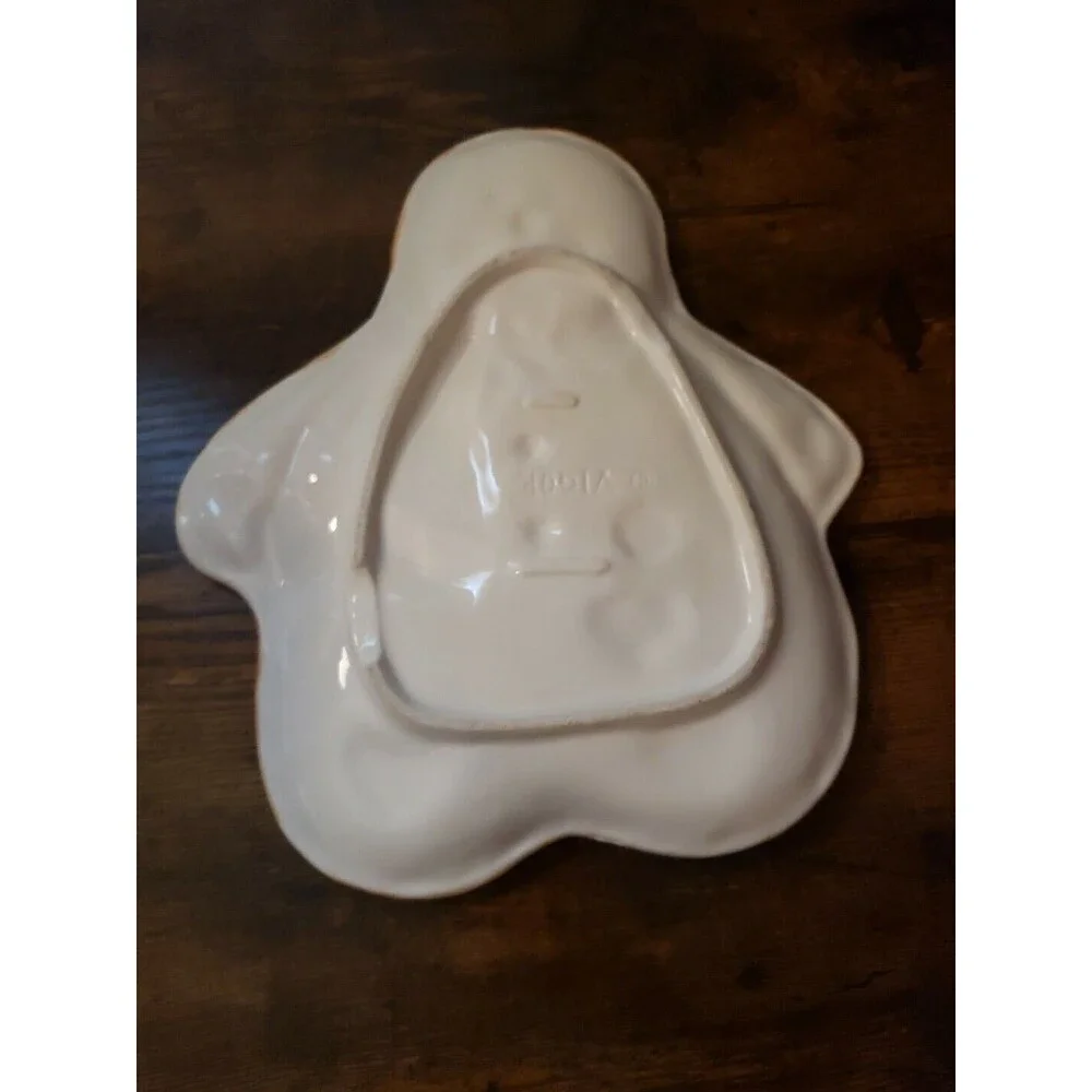 Vigor Ceramic Gingerbread Man Christmas Holiday Cookie Plate Tray 12